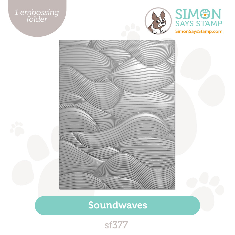 Simon Says Stamp Embossing Folder Soundwaves sf377 Sunny Vibes