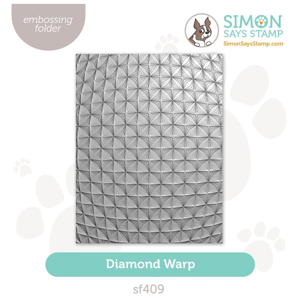 Simon Says Stamp Embossing Folder Diamond Warp sf409 Stamptember