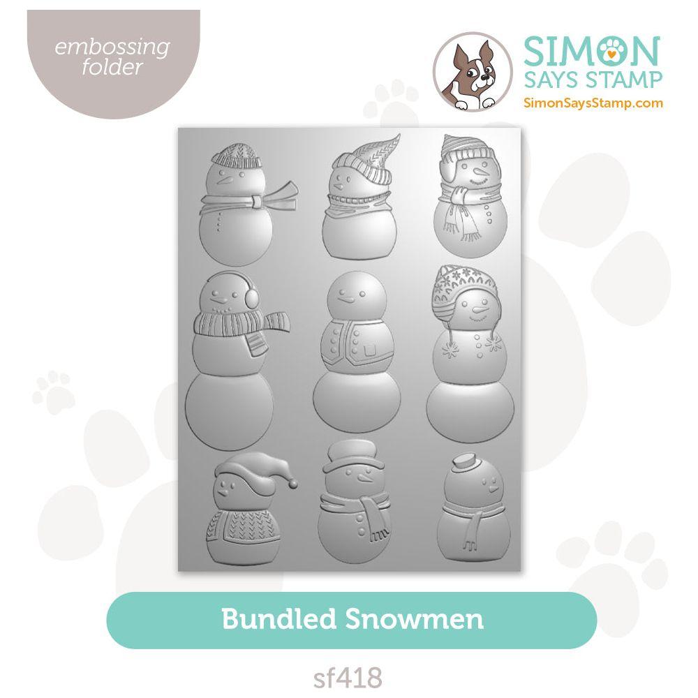 Simon Says Stamp Embossing Folder Bundled Snowmen sf418