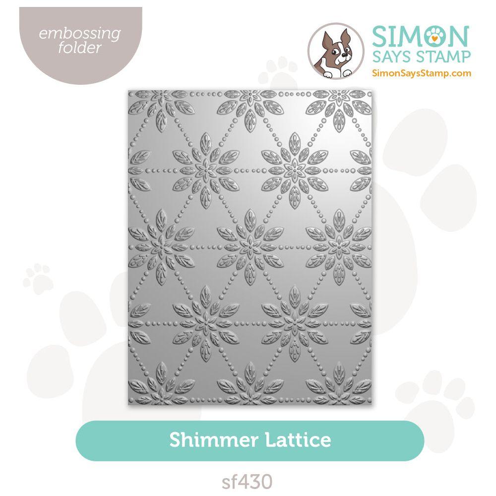 Simon Says Stamp Embossing Folder Shimmer Lattice sf430 Festive Fun