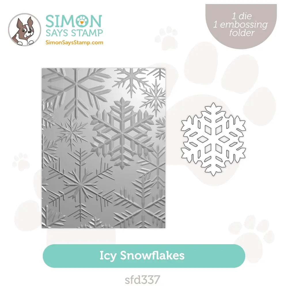 Simon Says Stamp Embossing Folder And Die Icy Snowflakes sfd337