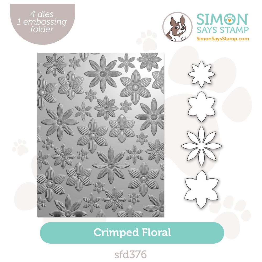 Simon Says Stamp Crimped Floral Embossing Folder and Cutting Dies