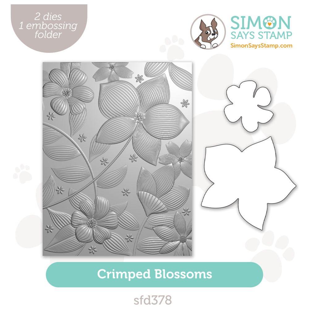 Simon Says Stamp Embossing Folder and Cutting Dies Crimped Blossoms sfd378 Cheering for You