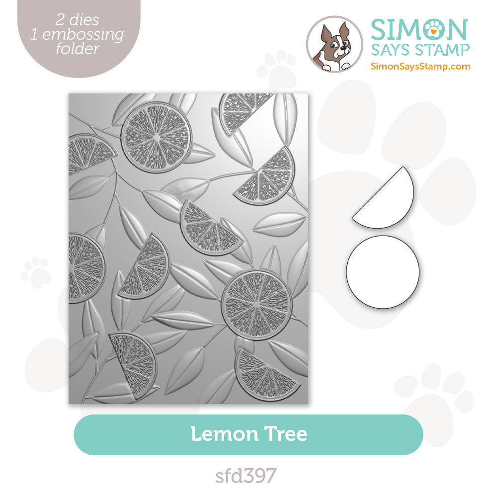 Simon Says Stamp Embossing Folder And Cutting Dies Lemon Tree sfd397 Sunny Vibes