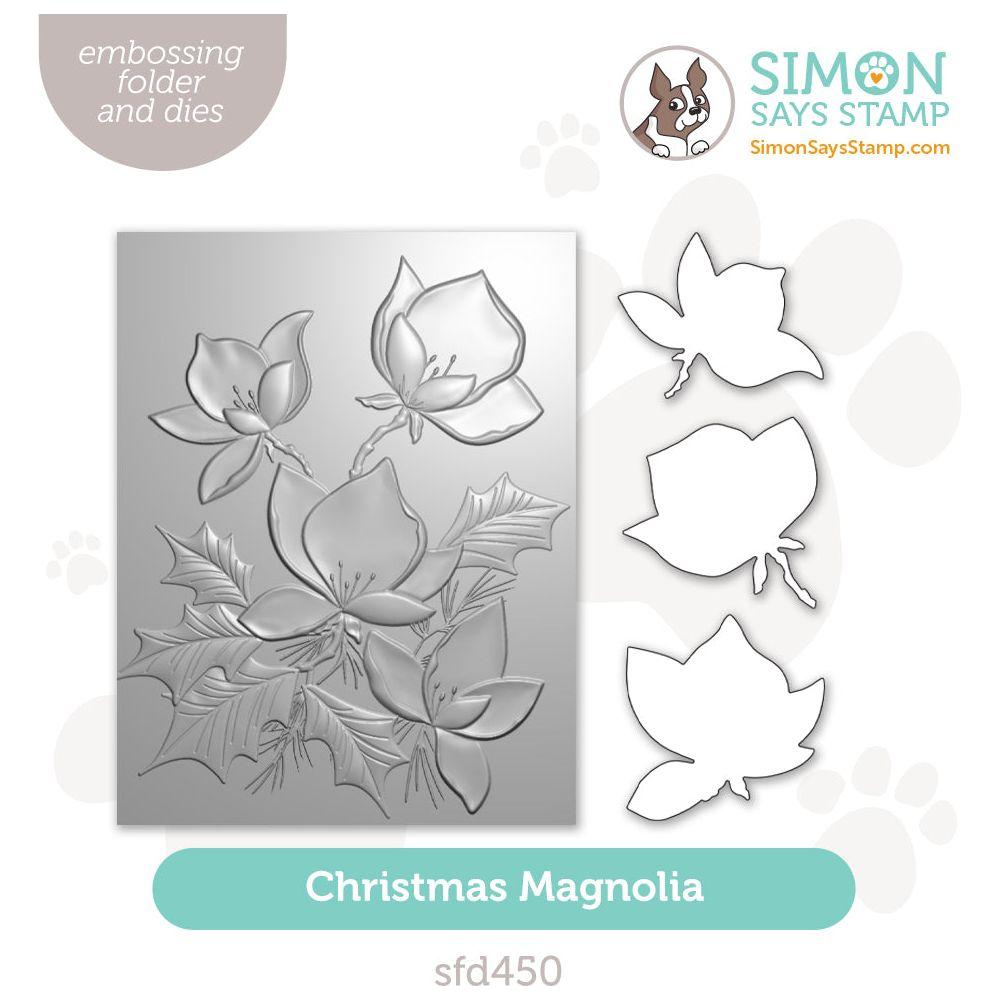 Simon Says Stamp Embossing Folder And Cutting Dies Christmas Magnolia sfd450 Sweet Wishes