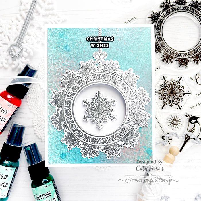 Tim Holtz Distress Holiday Mica Stain Set 6 Ranger tsck84372 Christmas Wishes Card | color-code:ALT01