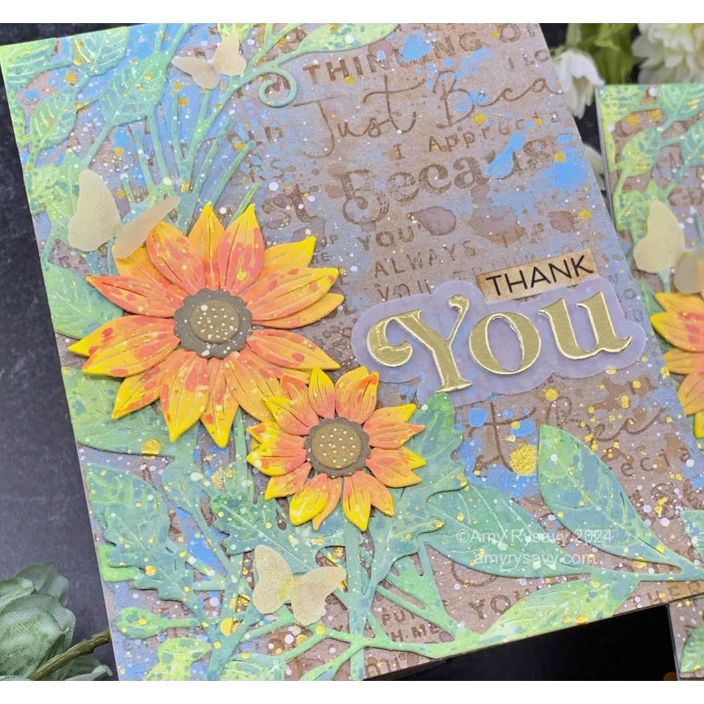 Tonic Pearled Gold 8.5 x 11 Craft Perfect Vellum 9938e Thank You Card | color-code:ALT02