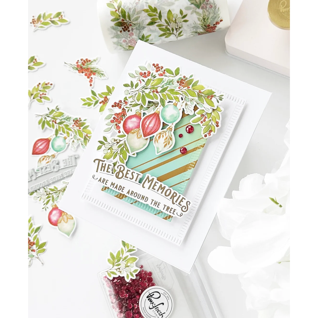 Pinkfresh Studio Deck The Halls Washi 251424 Best Memories Holiday Card | color-code:ALT02