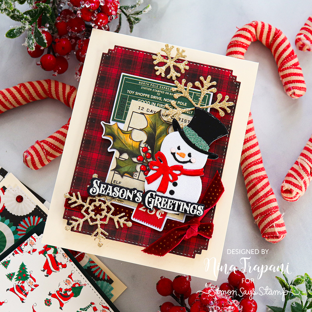 Simon Says Stamp Festive Snowman Wafer Dies 1244sd Christmas Card | color-code:ALT03