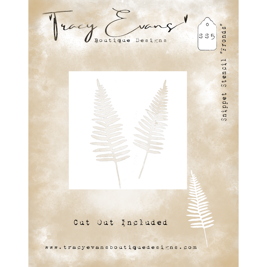 Tracy Evans Boutique Designs Fronds Snippet Stencil ss5