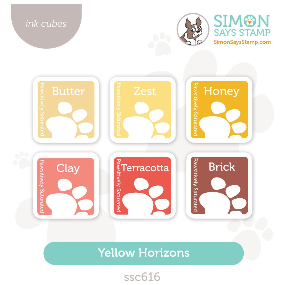 Simon Says Stamp Pawsitively Saturated Ink Cubes Yellow Horizons ssc616 Sweet Wishes