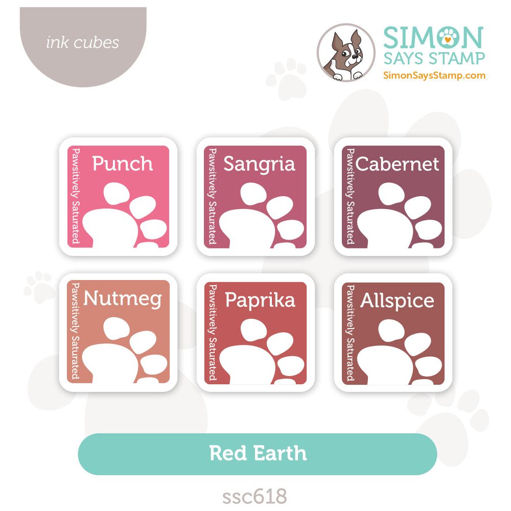 Simon Says Stamp Pawsitively Saturated Ink Cubes Red Earth ssc618 Stamptember