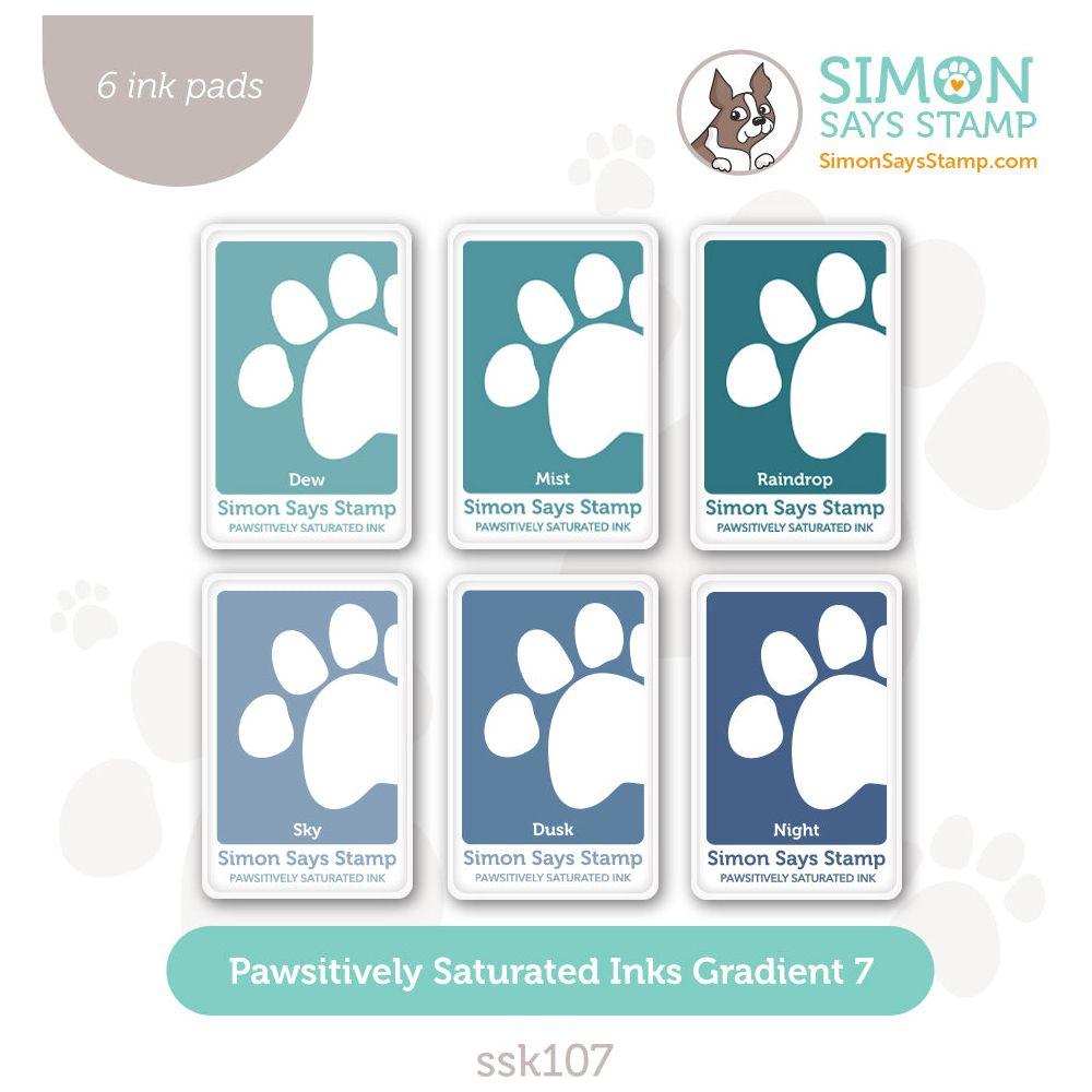 Simon Says Stamp Pawsitively Saturated Ink Set Gradient 7 ssk107 Celebrate