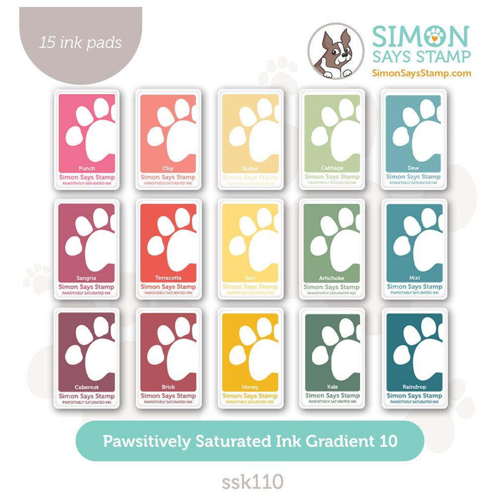 Simon Says Stamp Pawsitively Saturated Ink Set Gradient 10 ssk110 Sunny Vibes