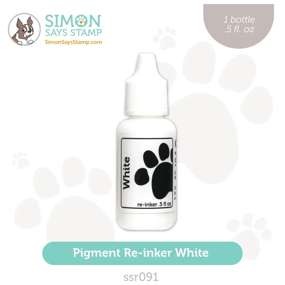 Simon Says Stamp White Pigment Re-inker ssr091 Stamptember