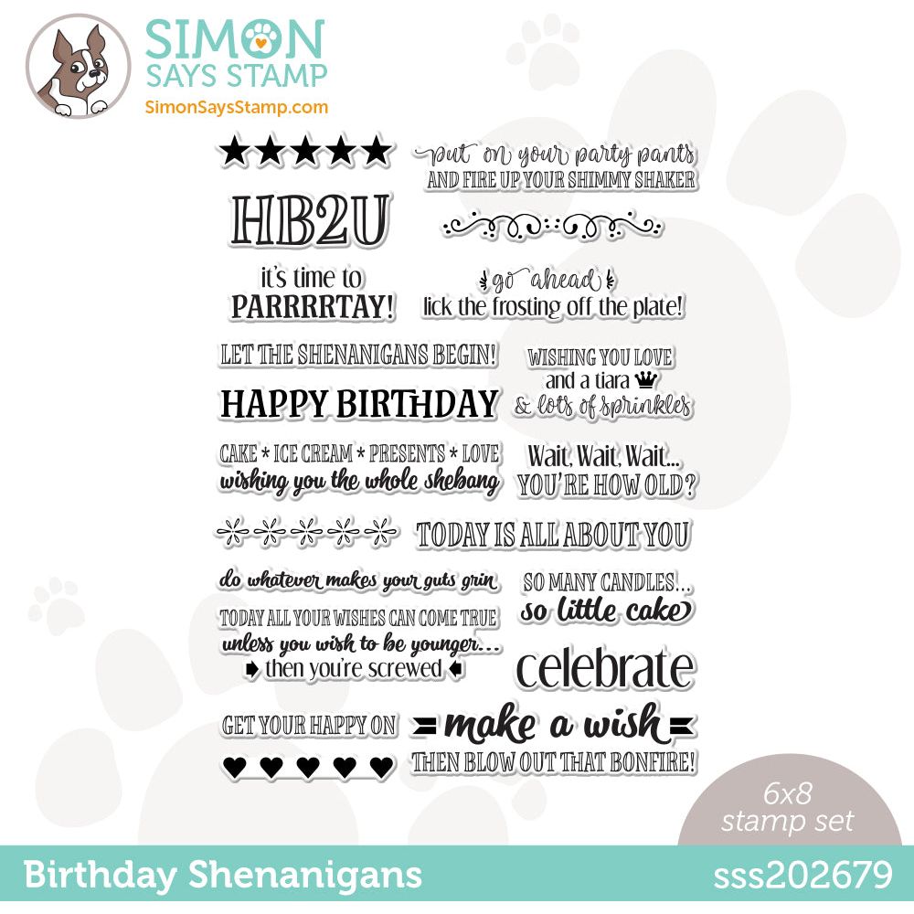 Simon Says Clear Stamps Birthday Shenanigans sss202679 Out Of This World