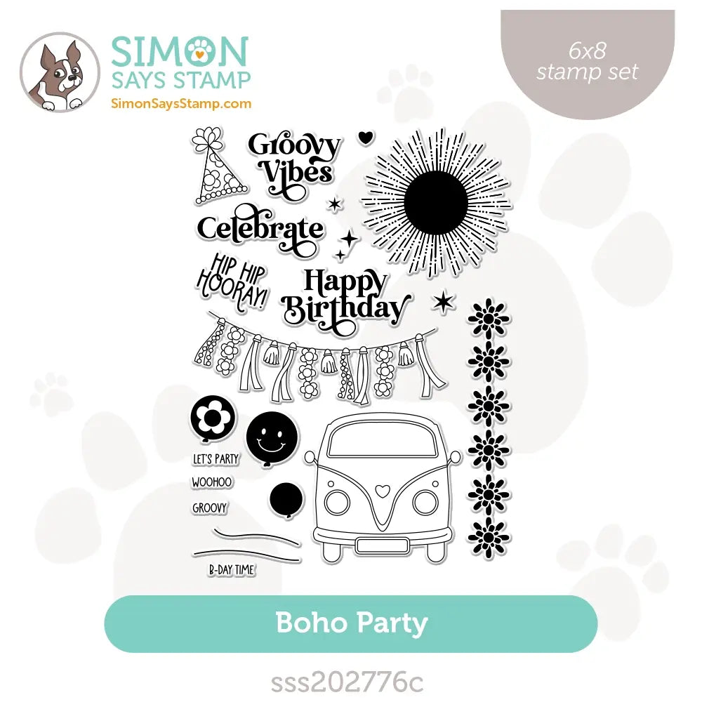 Simon Says Clear Stamps Boho Party sss202776c