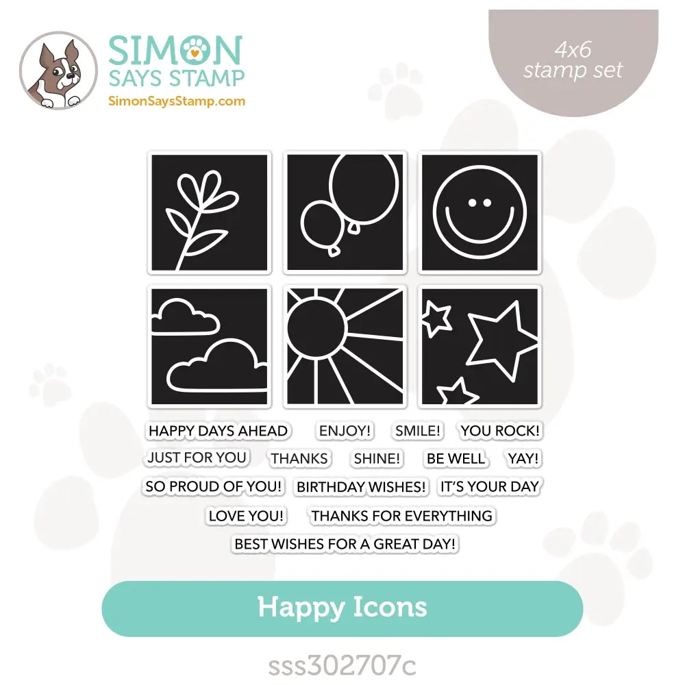 Simon Says Clear Stamps Happy Icons sss302707c Out Of This World