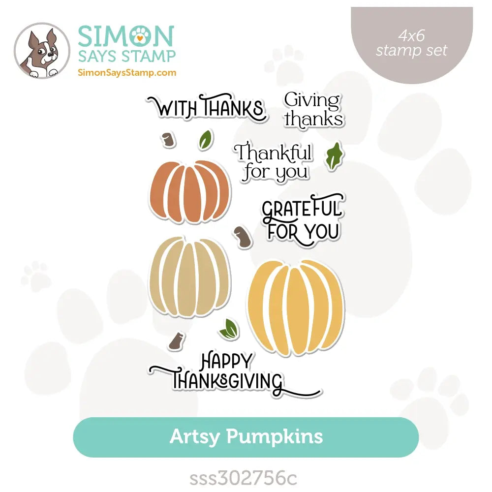 Simon Says Clear Stamps Artsy Pumpkins sss302756c Stamptember