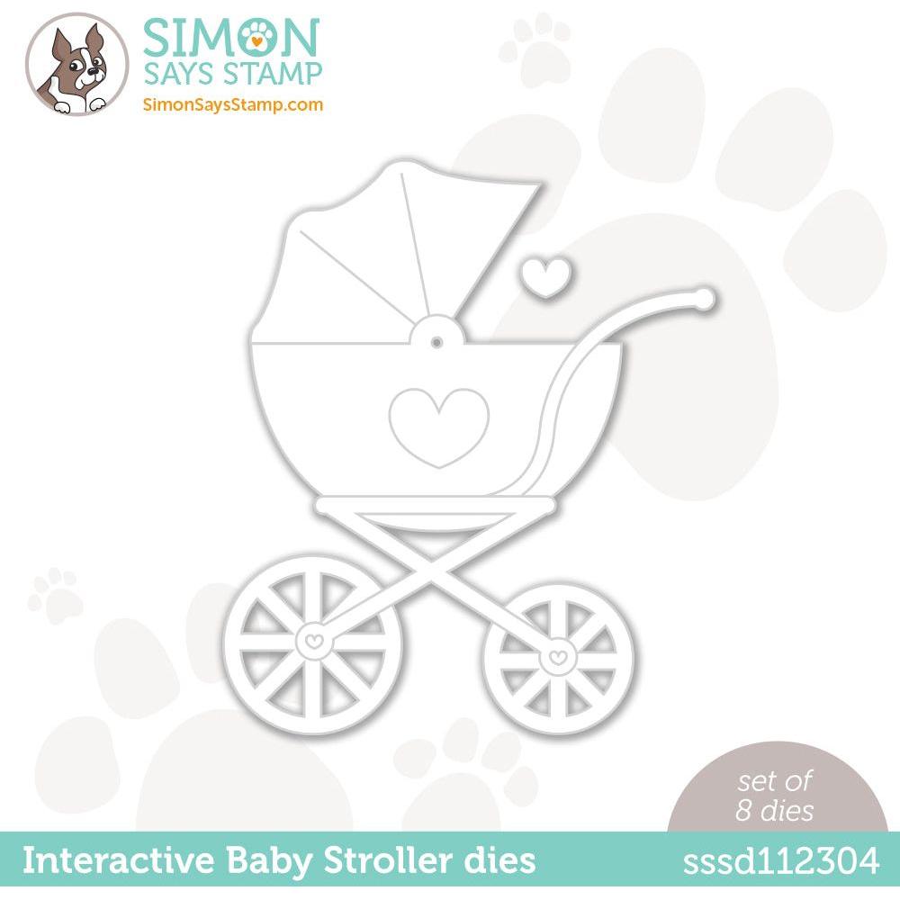 Simon Says Stamp Interactive Baby Stroller Wafer Dies And 50 Brads