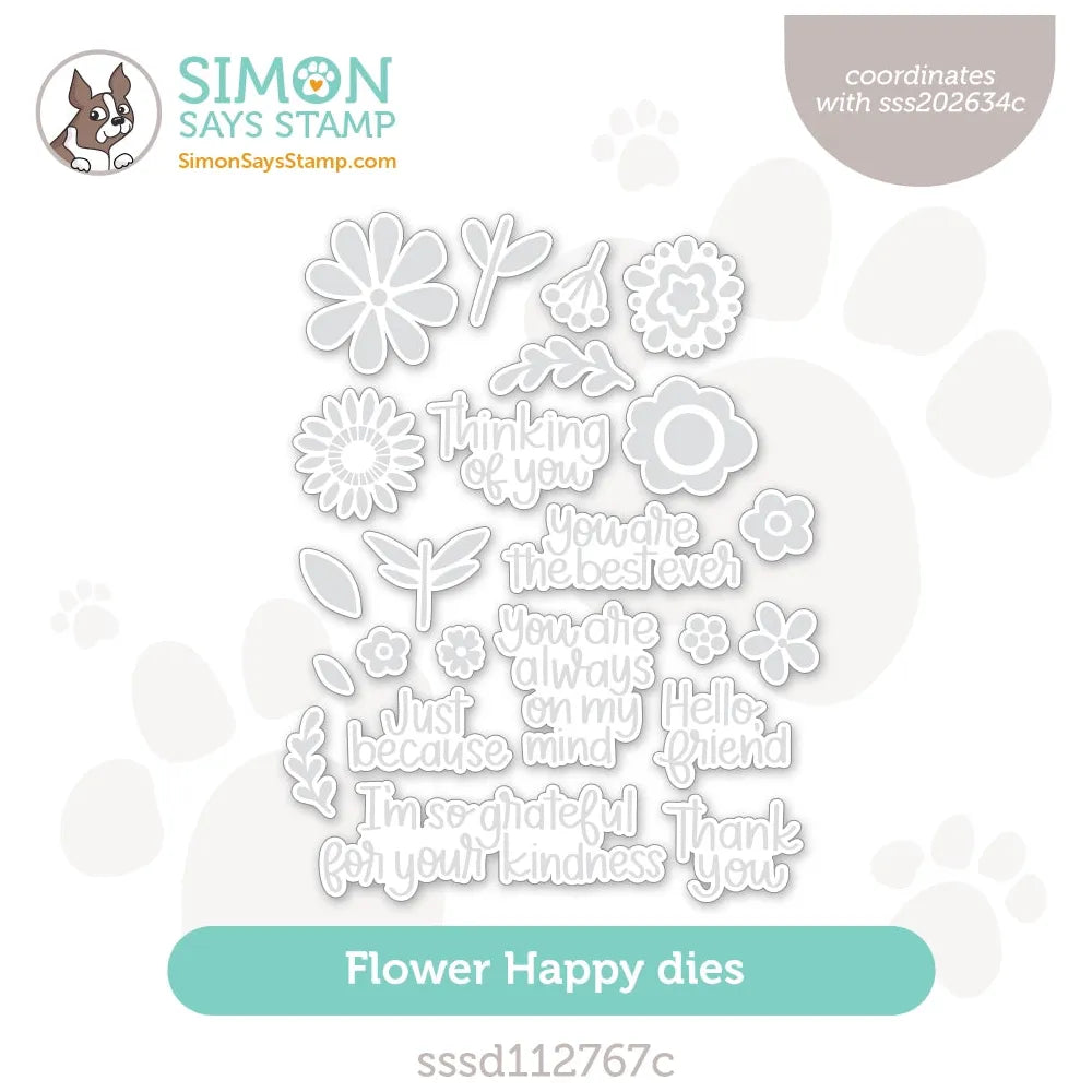 Simon Says Clear Stamps Flower Happy sss202634c