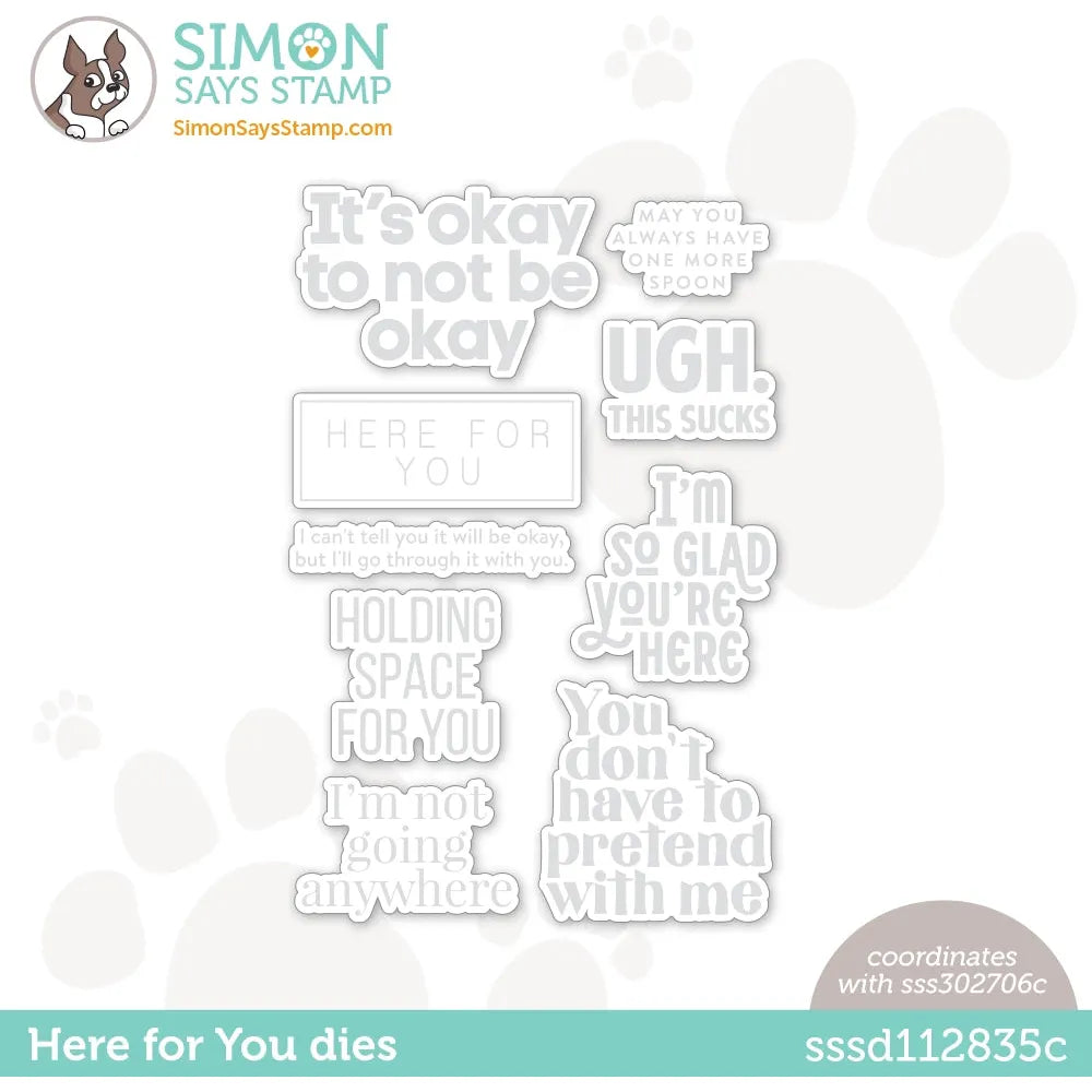 Simon Says Stamp Here For You Wafer Dies sssd112835c Out Of This World