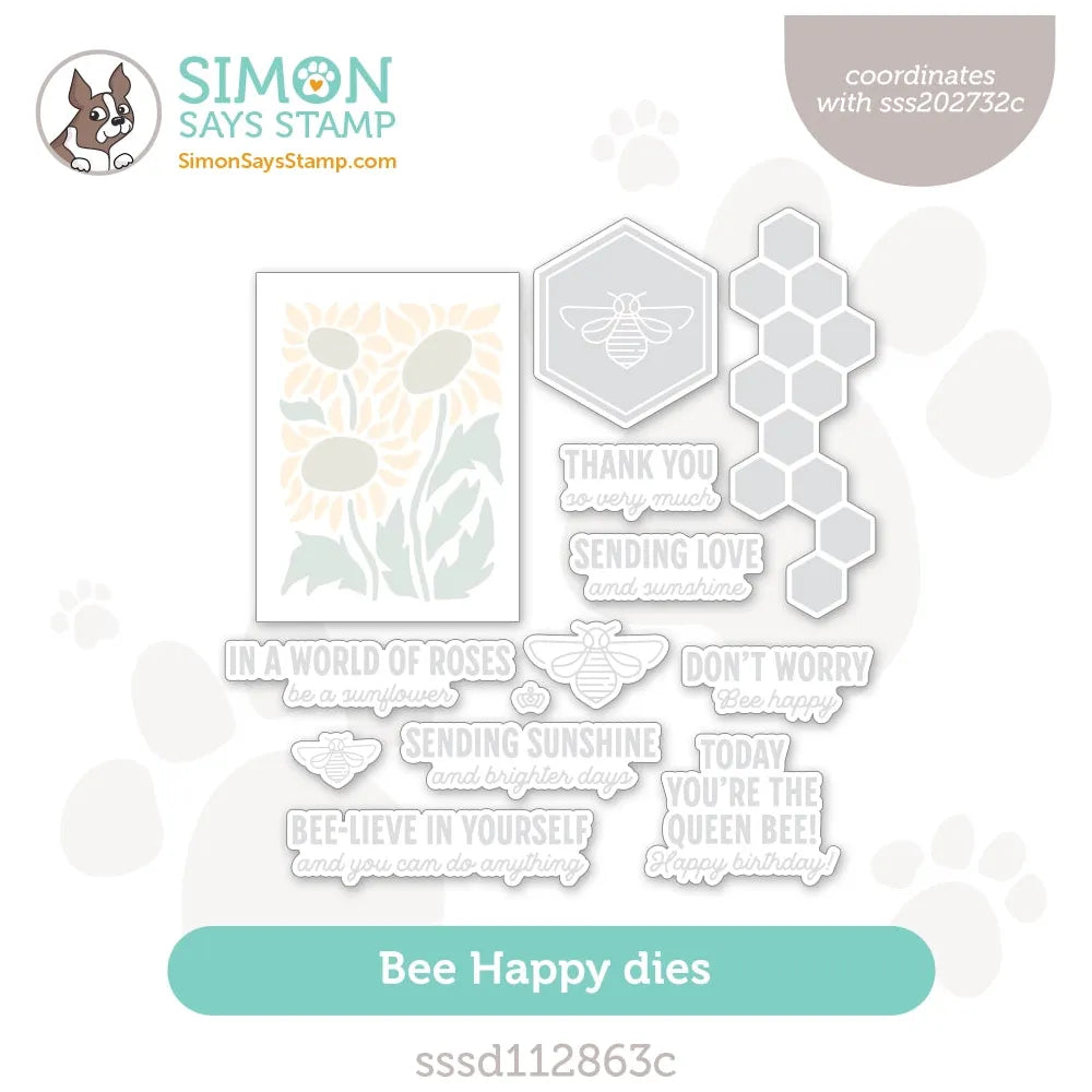 Simon Says Stamp Bee Happy Wafer Dies sssd112863c