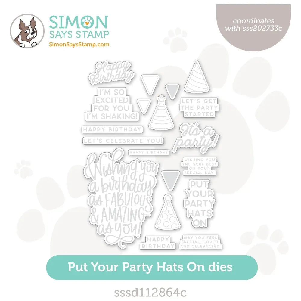 Simon Says Stamp Put Your Party Hats On Wafer Dies sssd112864c