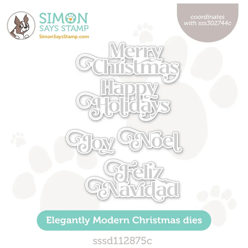 Simon Says Stamp Elegantly Modern Christmas Wafer Dies sssd112875c Stamptember