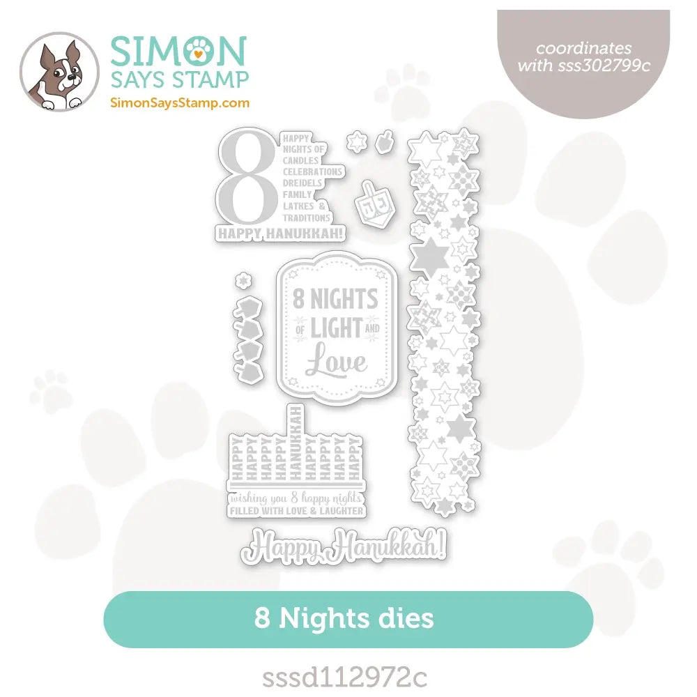 Simon Says Stamp 8 Nights Wafer Dies sssd112972c All The Joy