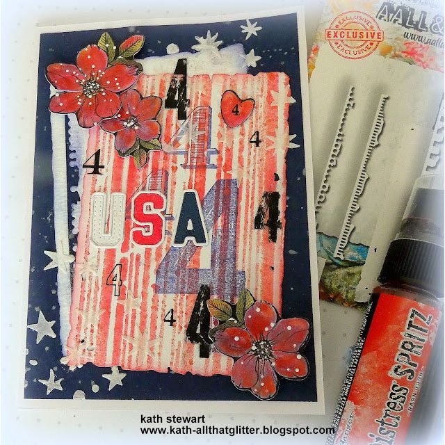 Tim Holtz Cling Rubber Stamps Paint By Number cms483 red flowers | color-code:ALT04