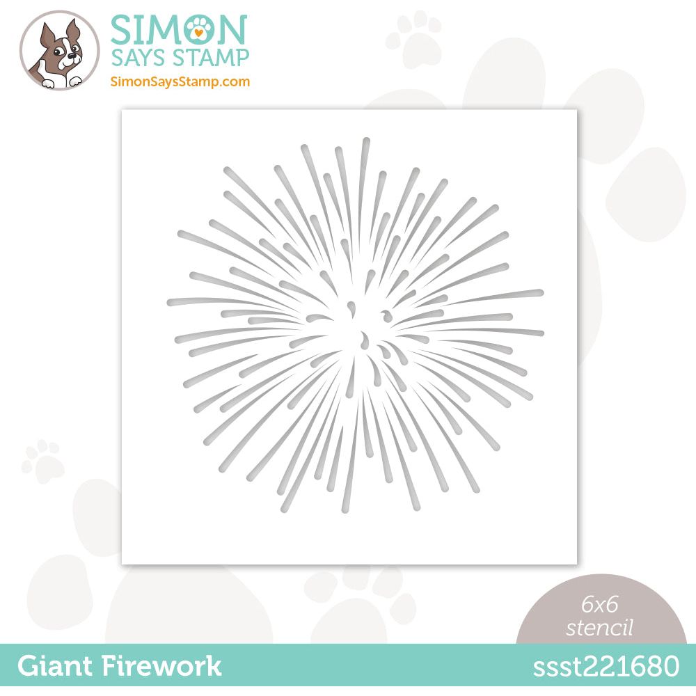 Simon Says Stamp Stencils Giant Firework ssst221680 Out Of This World