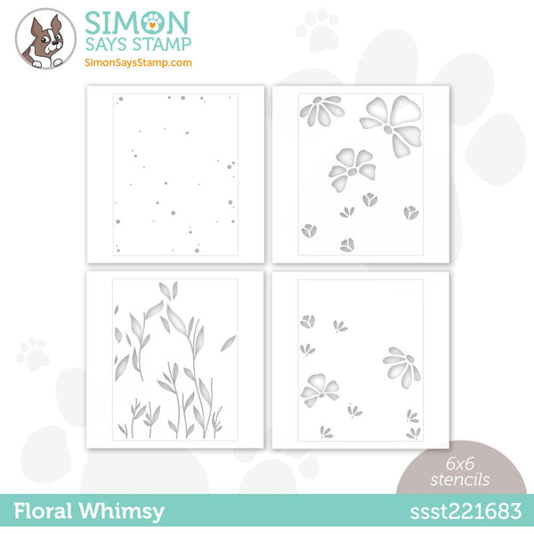 Scm-196 Medium Round Stamp - Simple Flower Outline