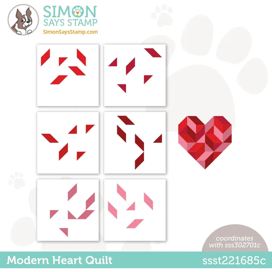 Simon Says Stamp Stencils Hearts In A Heart ssst221730c Smitten