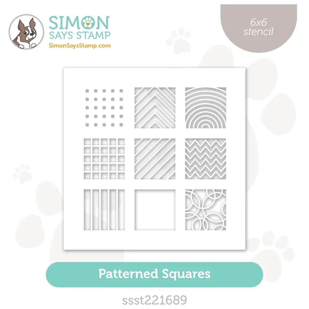 Simon Says Stamp Stencil Patterned Squares ssst221689 Out Of This World