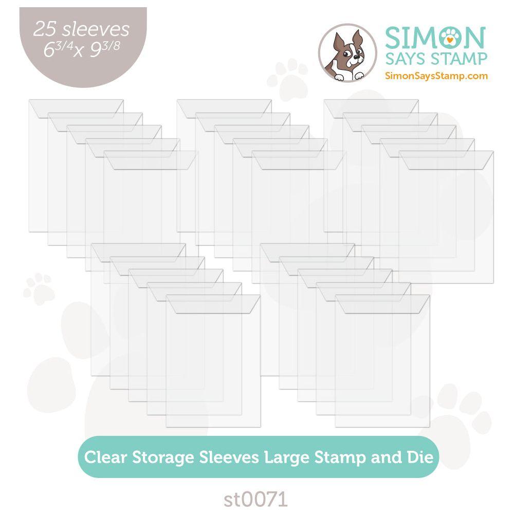 Simon Says Stamp 9.375 x 6.75 Clear Storage Sleeves 25 Pack st0071