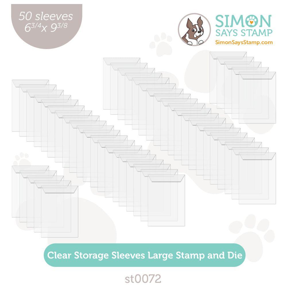 Simon Says Stamp 9.375 x 6.75 Clear Storage Sleeves 50 Pack st0072