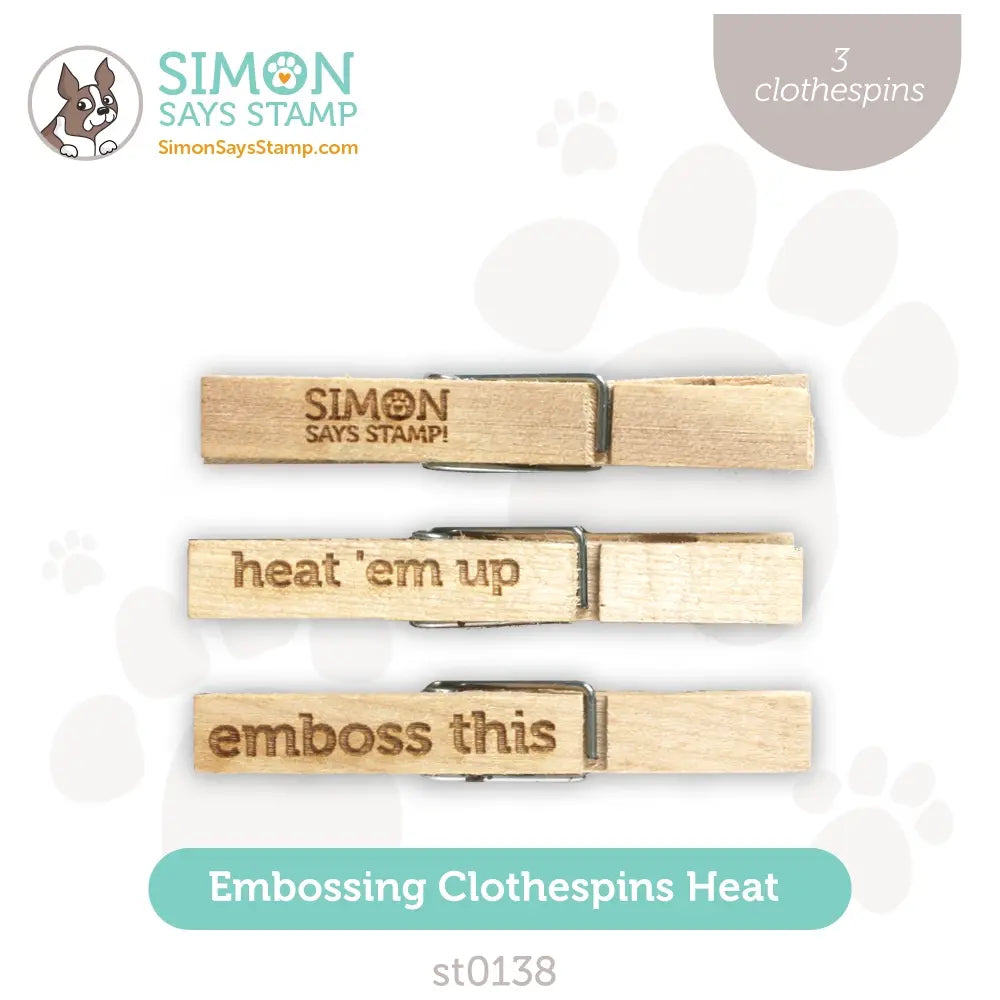 Simon Says Stamp Embossing Clothespins Heat st0138 Dear Friend