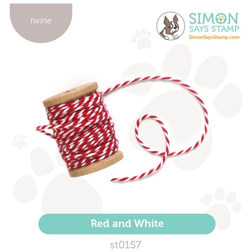 Simon Says Stamp Red and White Bakers Twine st0157