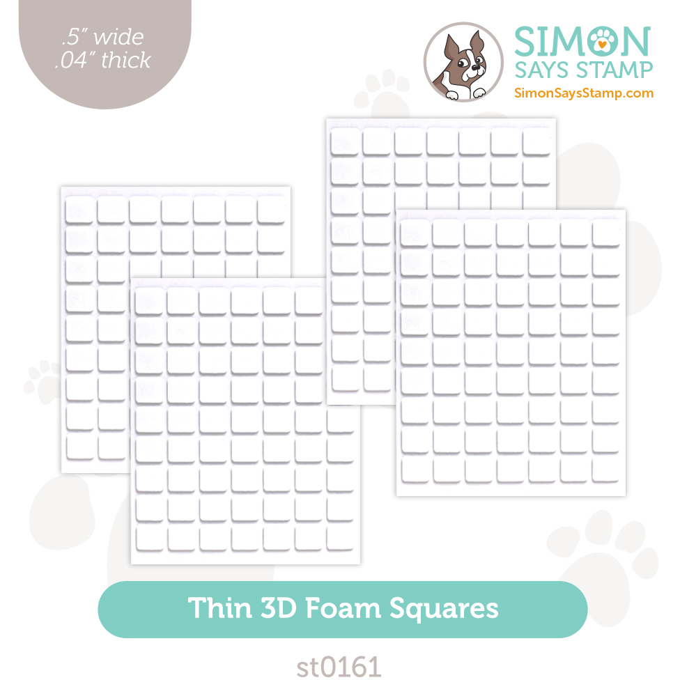 Simon Says Stamp Thin White 3D Foam Squares Large st0161 Cheering for You