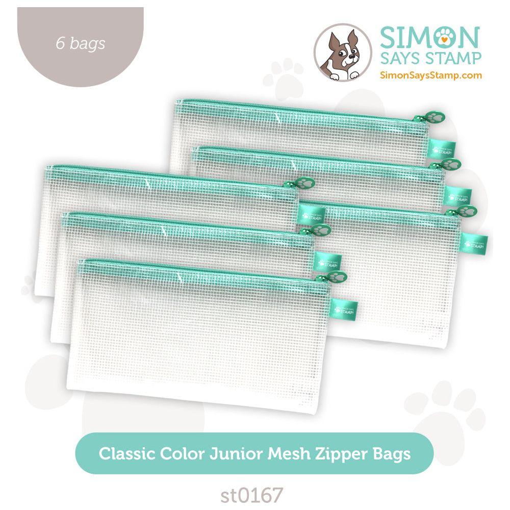 Simon Says Stamp Classic Color Junior Mesh Zipper Bags Pack of 6 st0167