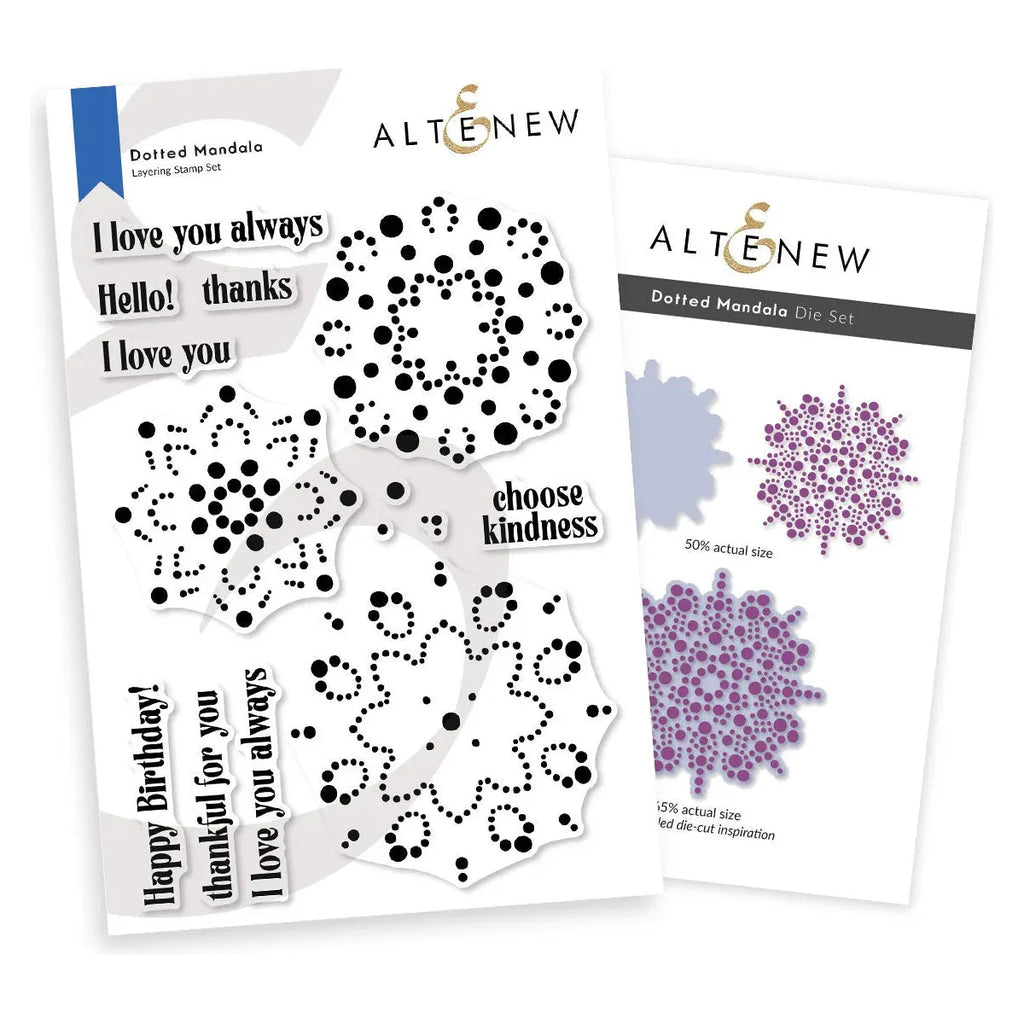 Altenew Dotted Mandala Clear Stamp and Die Set