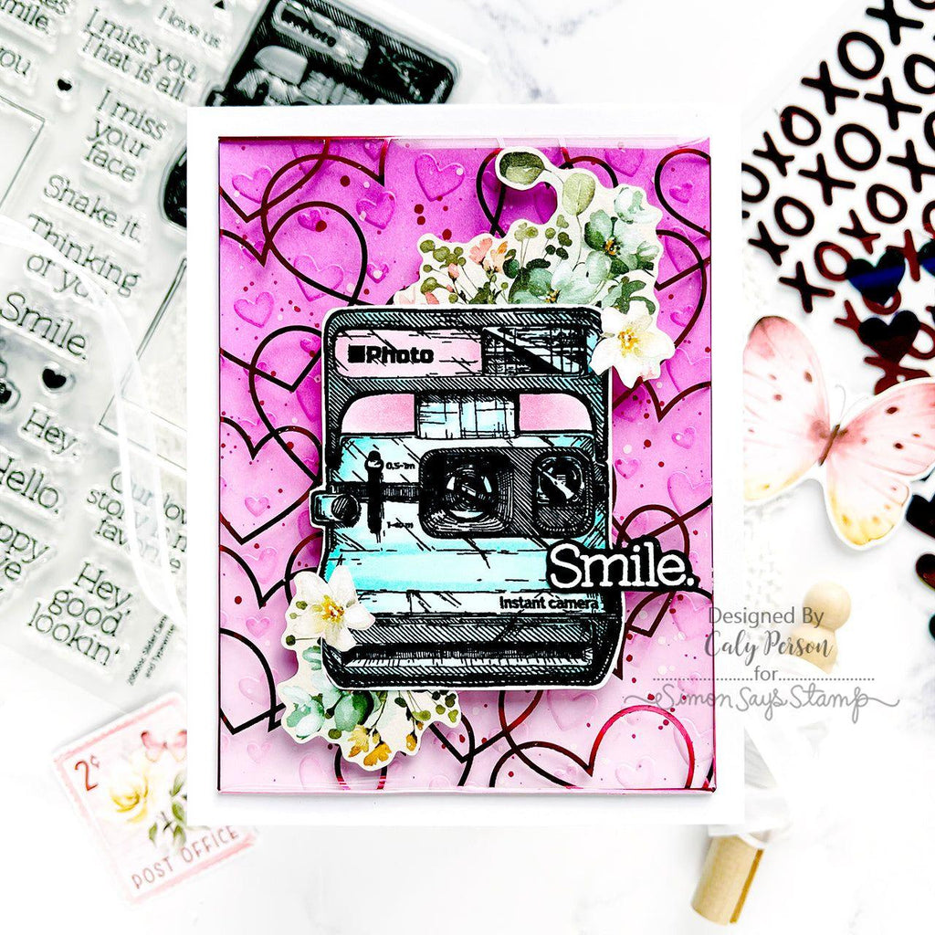 Simon Says Clear Stamps Slider Typewriter And Camera 2006ssc Friend Card | color-code:ALT02