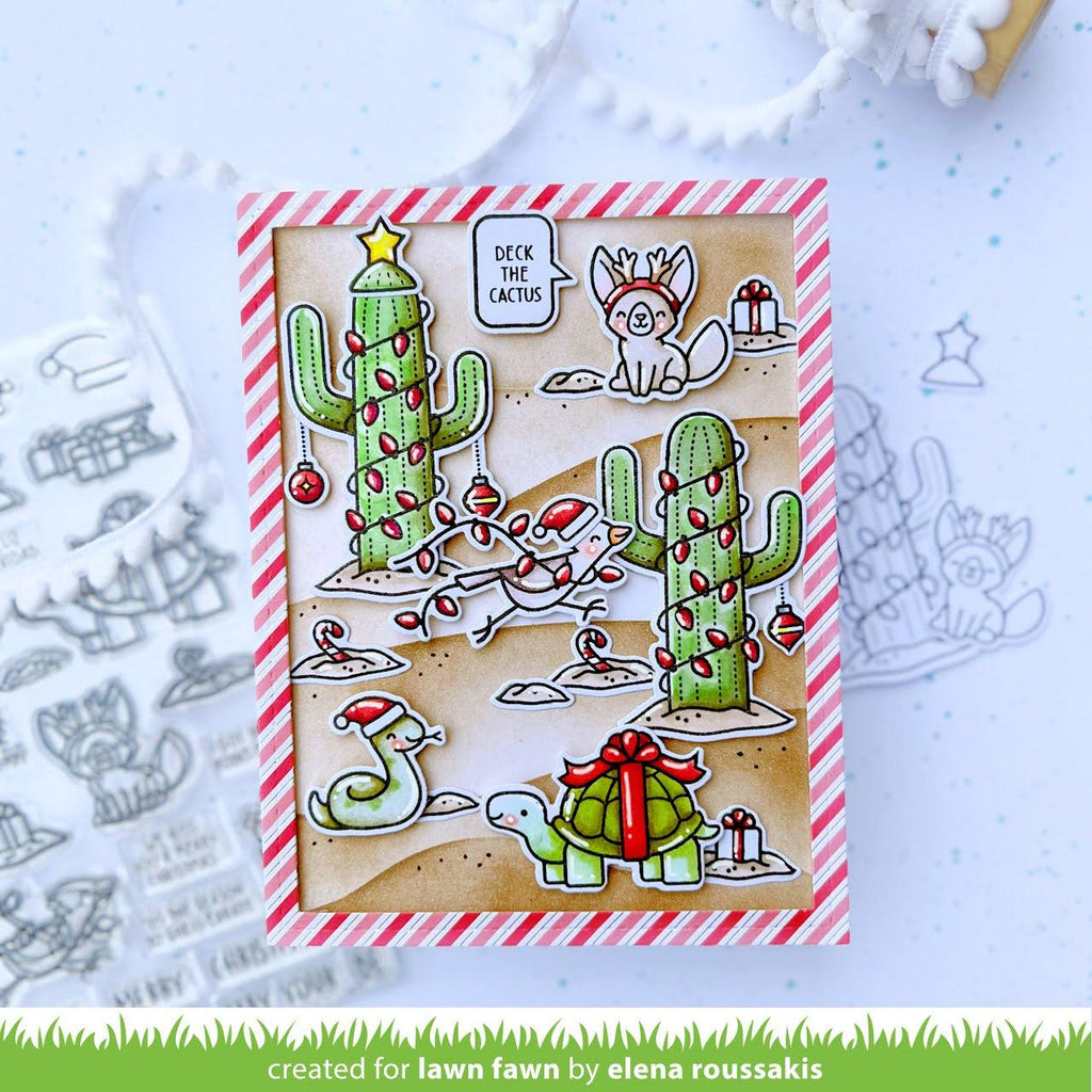 Lawn Fawn Christmas in the Desert STAMPtember Exclusive Stamps Dies and Stencils Set