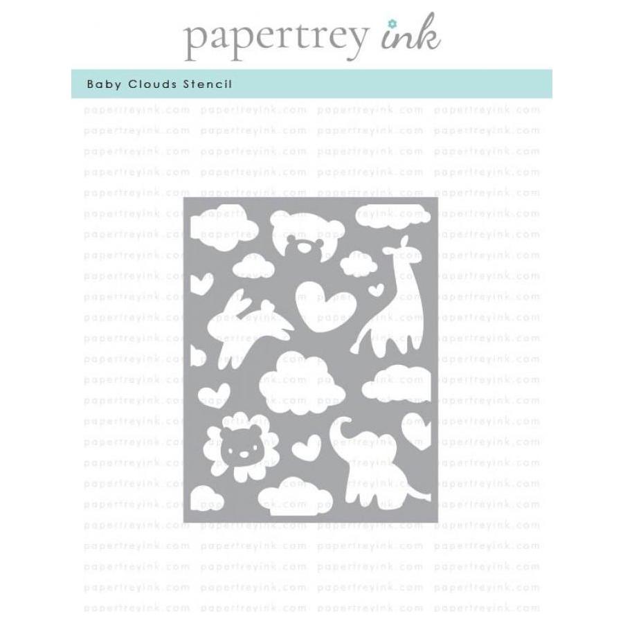 Papertrey Ink Baby Clouds Stencil-0072