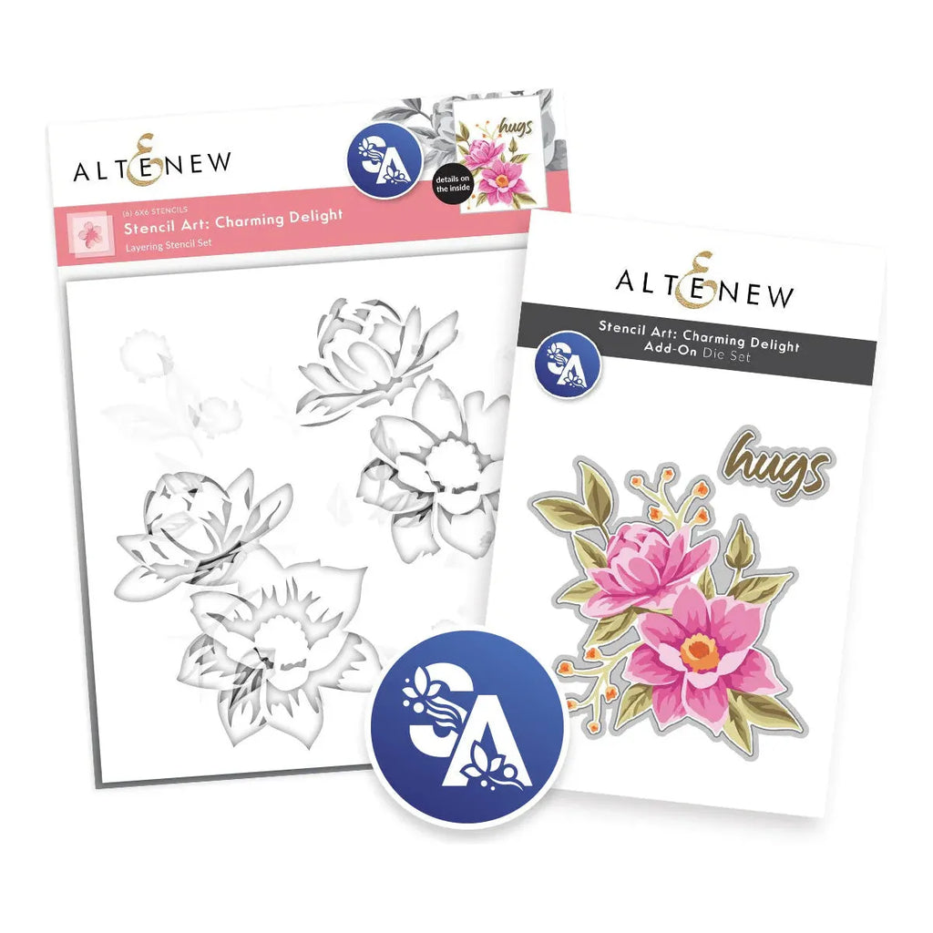 Altenew Stencil Art Charming Delight and Add-on Die Set