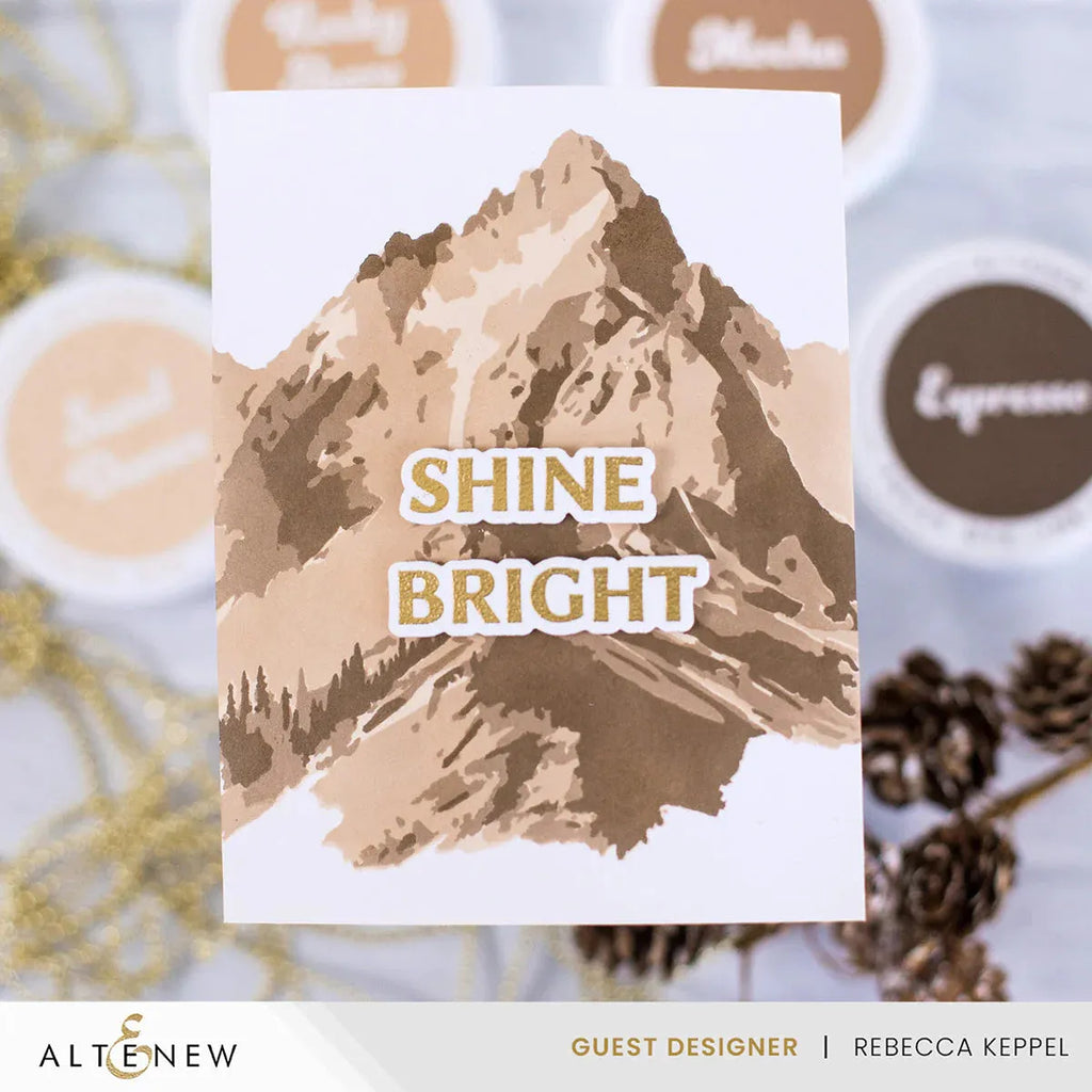 Altenew Majestic Mountains Layering Stencils alt8096 shine bright