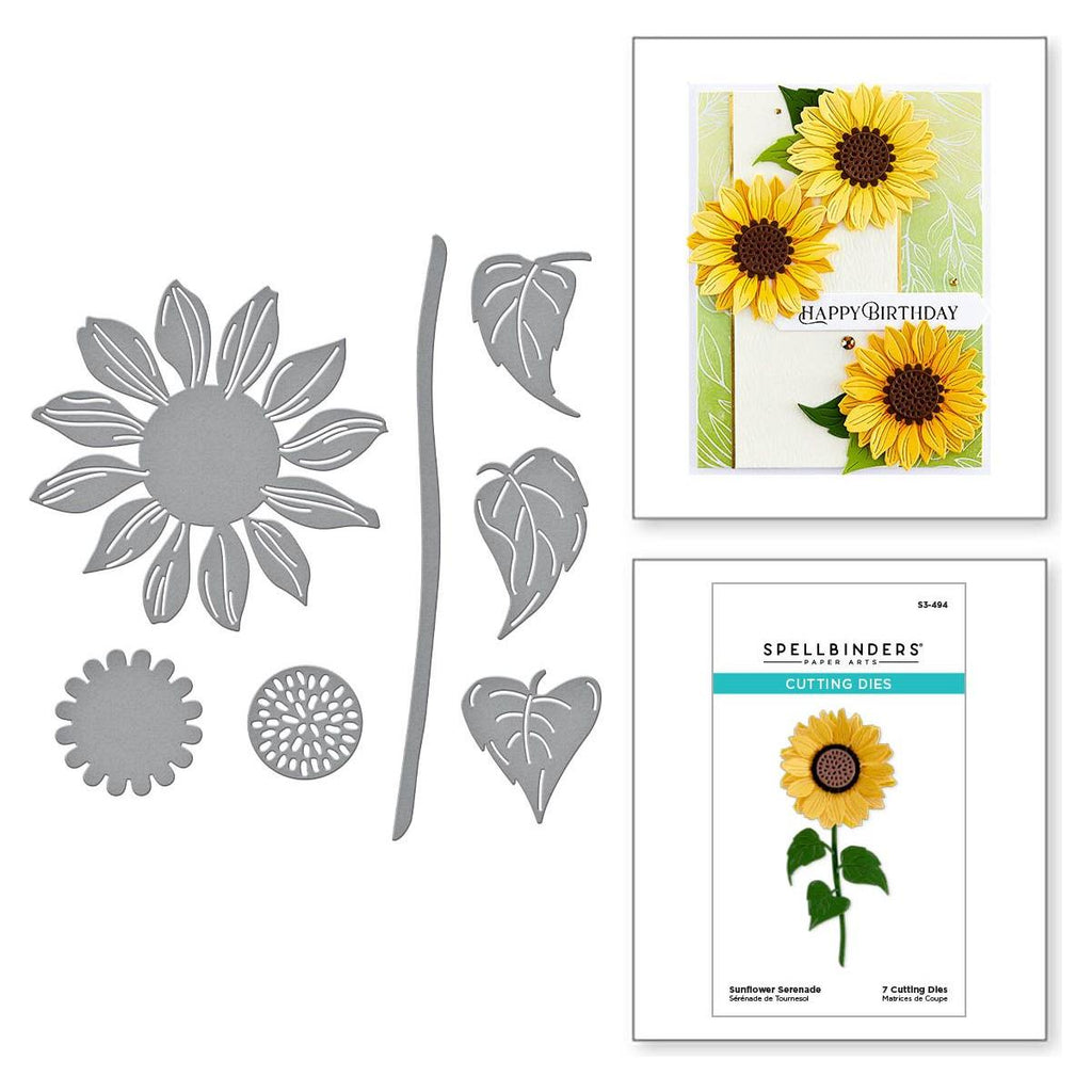 s3-494 Spellbinders Sunflower Serenade Etched Dies product image