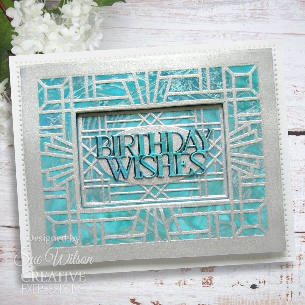 Creative Expressions Art Deco Birthday Wishes Mini Expressions Die cedme144 birthday wishes