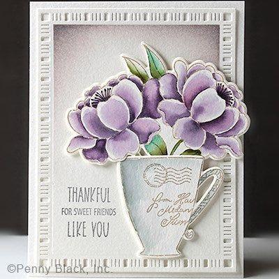 Penny Black Overflowing Clear Stamps 31-062 thankful